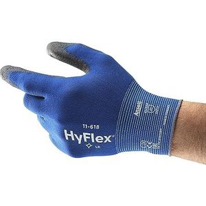 Ansell werkhandschoenen van nylon HyFlex 11-618, 12 Paar Blauw, (6)XS