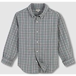 Gocco Geruit shirt met lange mouwen, donkergroen, regular, voor kinderen, donkergroen, 11-12 jaar, donkergroen