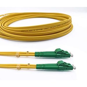 Elfcam® - Glasvezelkabel (optische jumper) LC/APC naar LC/APC OS2 Singlemode Duplex 9/125um LSZH, (0,5 m)
