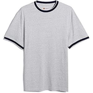 Farah Spruce Ringer T-shirt voor heren, grijs.