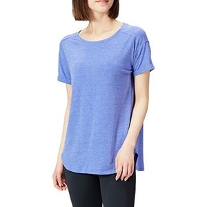 Amazon Essentials Studio dames lichtgewicht casual pasvorm ronde hals T-shirt (verkrijgbaar in grote maten), felblauw gemêleerd, XS