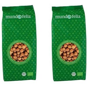 Mundo Feliz 2 zakjes biologische hazelnoten, ongegrild, 2 x 500 g