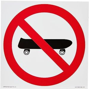 Panneau d'interdiction P924 : interdiction de skateboard – 150 x 150 mm – S15