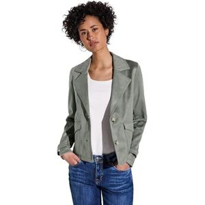 Street One A212610 fluwelen damesjack, Dusty Milky Green