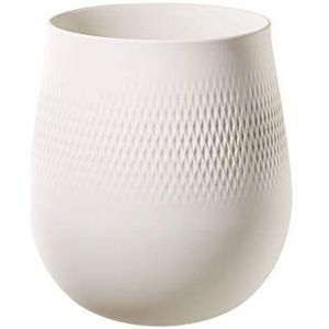 Villeroy & Boch Halsketting, wit, grote vaas, kralen, tafeldecoratie van hoogwaardig porselein, porselein, transparant, 20,5 x 20,5 x 22,5 cm