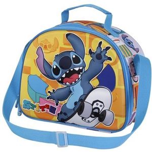 Disney Lilo and Stitch Skater-3D Lunchtas, geel, 25,5 x 20 cm, gele schaatsers, één maat, 3D-lunchtas, Gele schaatser, 3D lunchtas
