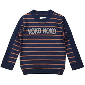 Koko Noko Sweater pullover voor jongens, marineblauw + camel, 0 maanden, marineblauw + camel