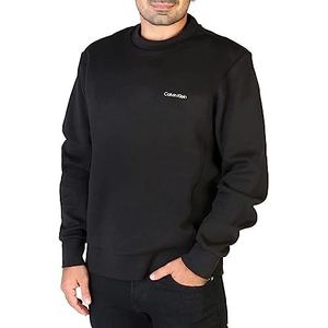 Calvin Klein Heren gebreid sweatshirt met micrologo, zwart