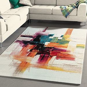 Mia's Teppiche Smaragd - Modern tapijt - kleurrijk penseelstreken, 160 x 230 cm
