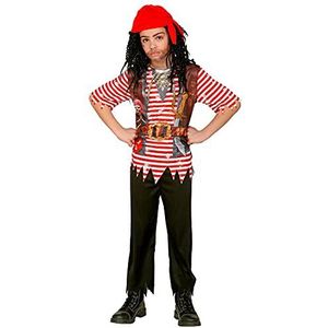 Widmann 99037 - kostuum, hemd, broek, bandana, piraat, bandit, themafeest, carnaval, jongens, 10206848, meerkleurig, 140 cm