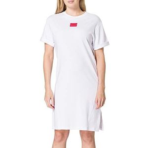 HUGO Neyle_redlabel jerseyjurk voor dames, white100
