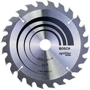 Bosch Accessories Cirkelzaagblad, 24 tanden, 30 mm boring, 2,8 mm zaagbreedte, 1,8 mm dikte van het lichaam, 235 mm diameter