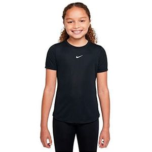 NIKE G nk Df One Ss T-shirt voor meisjes, Zwart/Wit