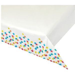 Papieren tafelkleed Star | rechthoekig partytafelkleed voor kinderen, thuis, unisex | wegwerpservies voor verjaardagen, picknicks, grillen
