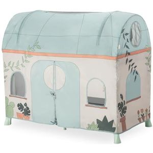 hauck Kindertent, kindertent, speeltent voor babyreiswieg met deuren en ramen, stoffen huis voor park, wieg, planten