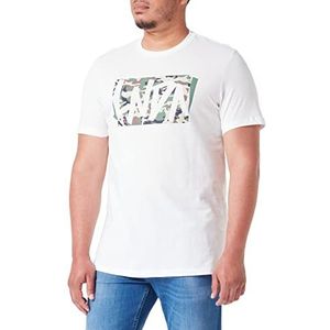 Koton Basic T-shirt met camouflageprint, ronde hals, T-shirt voor heren, Wit 000