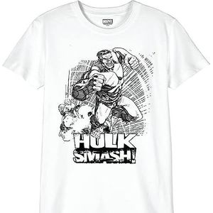 Marvel T-shirt voor jongens, wit, 10 jaar, Wit.