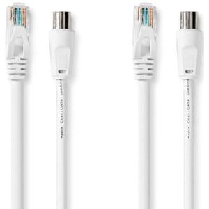 NEDIS Coaxiale/CAT6 combi-kabel | met connectoren | 5,0 m