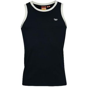 Superdry Vintage 70's Racer Tank Herenhemd, Marineblauw (Eclipse Navy)