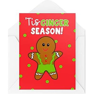 Grappige kerstkaarten | Tis Ginger Season | peperkoekman | kerstcadeau | Grappig grap artikel | CBH1390