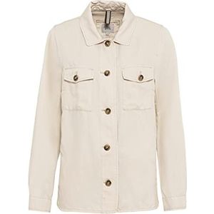 camel active Overshirt van linnenmateriaalmix voor dames, Beige