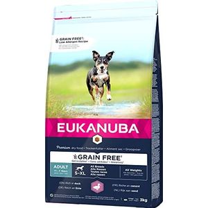 Eukanuba Graanvrij hondenvoer met eend, droogvoer voor volwassen honden van alle rassen, 3 kg