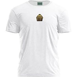 Bona Basics, T-shirt basique imprimé numérique,%100 coton, blanc, Décontracté pour homme, taille : S, Blanc, S