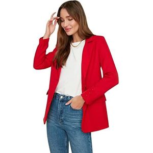 Trendyol Rode blazer met knoop, 40 dames, rood, 38, Rood