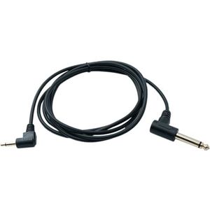 SYSTEM-S Audiokabel 180 cm mono TS jack 6,35 mm stekker naar 3,5 mm stekker haaks