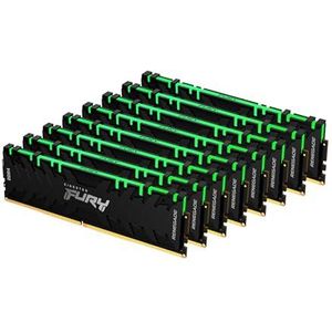 Kingston FURY Renegade RGB 256 GB (8 x 32 GB) 3200MT/s DDR4 CL16 werkgeheugen voor pc, 8 stuks KF432C16RBAK8/256