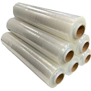 6 stuks stretchfolie voor het verpakken van pallets, 400 mm x 150 m