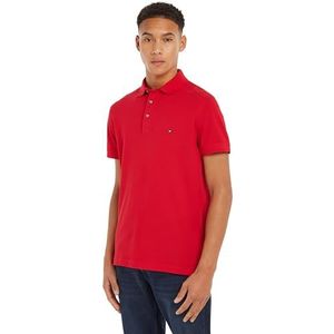 Tommy Hilfiger Polo Slim 1985 T-shirt voor heren (1 stuk), Primair rood