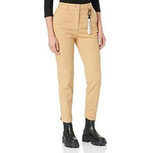 Love Moschino Casual broek van stretch canvas met gadget logo voor dames, kleur: lichtbruin, 44, Kleur: lichtbruin