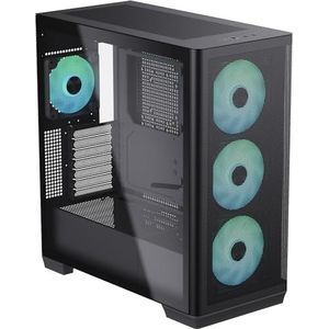 APNX C1 Midi-Tower ATX-behuizing, gehard glas, zwart