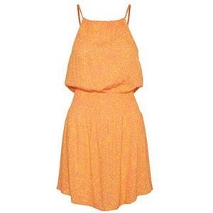 Vero Moda Vmmenny Wvn Ga Mini-jurk met hals voor dames, Georgia Peach/Aop: Melin