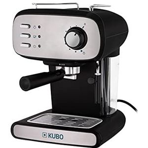 kubo Espresso-koffiezetapparaat, druk 15 bar, waterreservoir 1,2 l, 850 W, verstuiver voor cappuccino of melkdranken, eenvoudige reiniging