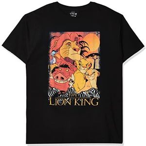 Disney Lion King Group Heren Graphic T-Shirt, Zwart, S, zwart.