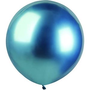 Ciao Set van 25 hoogwaardige natuurlijke latex metallic ballonnen G150 (Ø 48 cm / 19 inch) metallic blauw