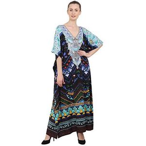Miss Lavish London Elegante kaftanjurken voor dames, strandkaftans, 142-zwart