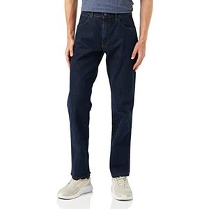 Wrangler Texas Stretch Regular Fit Tapered Leg Rinse Herenjeans, Blauw