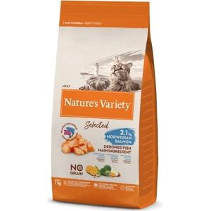 Nature's Variety Selected - Droogvoer voor volwassen katten – graanvrij – met Noorse zalm zonder randen – 7 kg