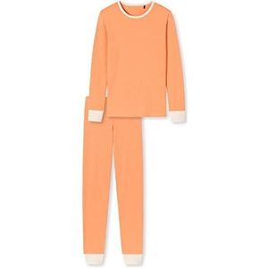 Schiesser Pyjama lange pyjama-set voor jongens, abrikoos, 16 jaar, Abrikoos