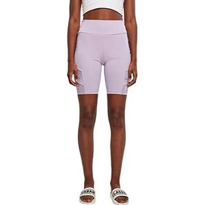 Urban Classics Dames High Waist Tech Mesh Cycle Shorts Yoga Dames, Lila