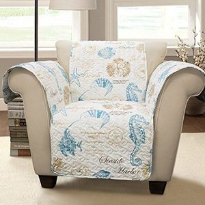 Lush Decor Harbor Life Furniture armbescherming, blauw/taupe