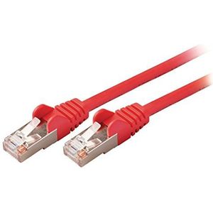 Valueline VLCP85121R05 netwerkkabel 0,5 m Cat5e SF/UTP (S-FTP), rood – netwerkkabel (0,5 m, Cat5e, SF/UTP (S-FTP), RJ-45, RJ-45, rood)