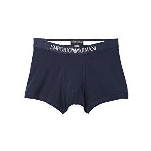 Emporio Armani Calzoncillos Elásticos De Algodón Boxershorts van katoen, stretch heren, Navy Blauw