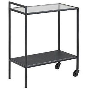 AC Design Furniture - Jörn - Serveerwagen - Glas - Zwart Metaal