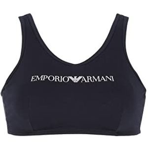 Emporio Armani Bralette Iconic Damesbeha met logo, Marinier