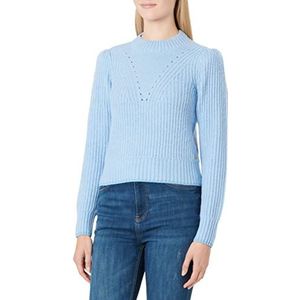 Scotch & Soda Fuzzy Knitted Sweater met Puffy Sleeves voor dames, hemelsblauw 0112, M, hemelsblauw 0112