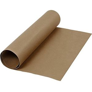 Kunstleer papier, 50 cm breed, 0,55 mm dik, donkerbruin, 1 m
